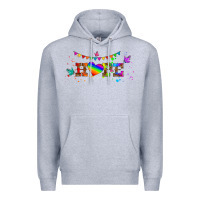 Heather Grey lgbtq hope  libbey glass Premium Hoodie - HRA Design Shop