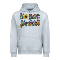 Heather Grey honor the brave Urban Hoodie - CowhideDigitalArt