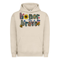 Pigment French Oak honor the brave Urban Hoodie - CowhideDigitalArt