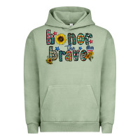 Pigment Oil Green honor the brave Urban Hoodie - CowhideDigitalArt