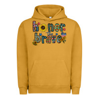 Pigment Peanut Butter honor the brave Urban Hoodie - CowhideDigitalArt