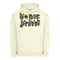 Pigment Pistachio honor the brave Urban Hoodie - CowhideDigitalArt
