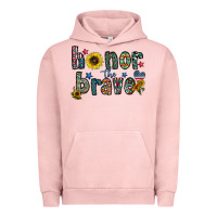 Pigment Salmon honor the brave Urban Hoodie - CowhideDigitalArt