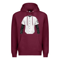 Burgundy baseball uniform fa element Premium Hoodie - FaDigitalArtStudio