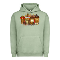Pigment Oil Green lawyer coffee drink Urban Hoodie - RacoonDesign