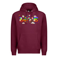 Burgundy lgbtq love libbey glass Premium Hoodie - HRA Design Shop