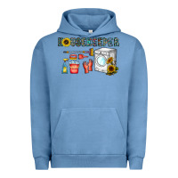 Pigment Pebble Blue housekeeper Urban Hoodie - CowhideDigitalArt