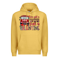Antique Gold I've got bus full of Valentine Premium Hoodie - RacoonDesign