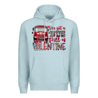 Blue Mist I've got bus full of Valentine Premium Hoodie - RacoonDesign