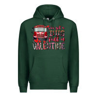 Sports Green I've got bus full of Valentine Premium Hoodie - RacoonDesign