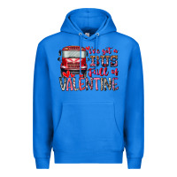 True Royal I've got bus full of Valentine Premium Hoodie - RacoonDesign