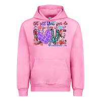 Fuchsia Pink let all that you do be done in love Urban Hoodie - RacoonDesign