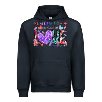Navy let all that you do be done in love Urban Hoodie - RacoonDesign