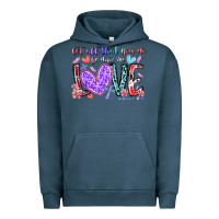 Pigment Midnight Navy let all that you do be done in love Urban Hoodie - RacoonDesign