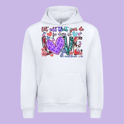 Let All That You Do Be Done In Love Urban Hoodie Designed By Racoondesign