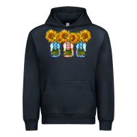 Navy american sunflower mason jar Urban Hoodie - HRA Design Shop