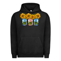 Pigment Black american sunflower mason jar Urban Hoodie - HRA Design Shop