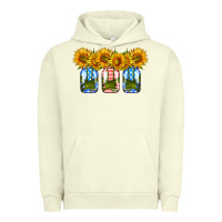 Pigment Pistachio american sunflower mason jar Urban Hoodie - HRA Design Shop