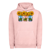 Pigment Salmon american sunflower mason jar Urban Hoodie - HRA Design Shop