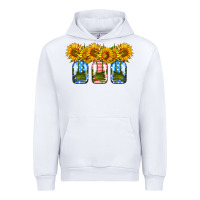 White american sunflower mason jar Urban Hoodie - HRA Design Shop