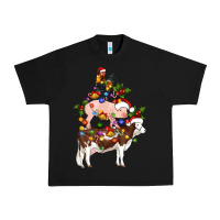Black stacked christmas farm animals Urban Heavy Tee - Artiststas