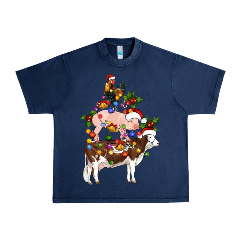 Stacked Christmas Farm Animals Urban Heavy Tee by Artiststas | Teevron