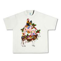 Pistachio stacked christmas farm animals Urban Heavy Tee - Artiststas