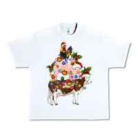 White stacked christmas farm animals Urban Heavy Tee - Artiststas