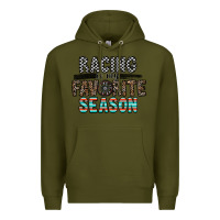 Army Green racing is my favorite season Premium Hoodie - CowhideDigitalArt