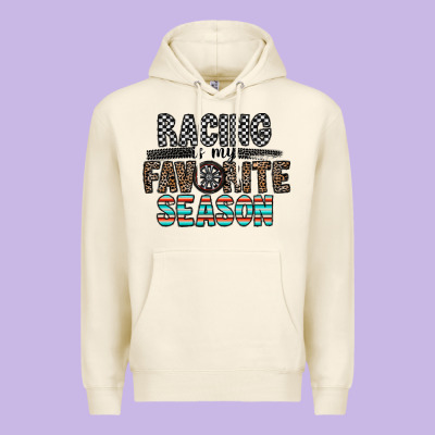 Racing Is My Favorite Season Premium Hoodie Designed By Cowhidedigitalart