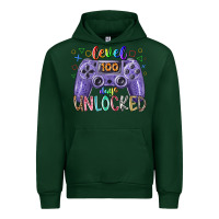 Forest Green level days unclocked Urban Hoodie - RacoonDesign