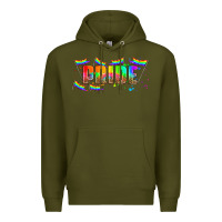 Army Green lgbtq pride  libbey glass Premium Hoodie - HRA Design Shop