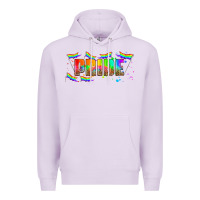Lilac lgbtq pride  libbey glass Premium Hoodie - HRA Design Shop