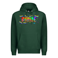 Sports Green lgbtq pride  libbey glass Premium Hoodie - HRA Design Shop