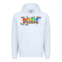 White lgbtq pride  libbey glass Premium Hoodie - HRA Design Shop