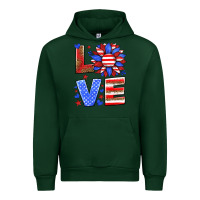 Forest Green love america sunflower Urban Hoodie - HRA Design Shop