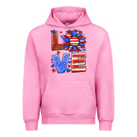 Fuchsia Pink love america sunflower Urban Hoodie - HRA Design Shop