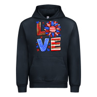Navy love america sunflower Urban Hoodie - HRA Design Shop