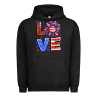 Pigment Black love america sunflower Urban Hoodie - HRA Design Shop