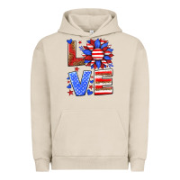 Pigment French Oak love america sunflower Urban Hoodie - HRA Design Shop