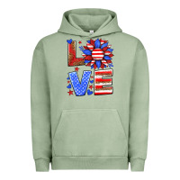 Pigment Oil Green love america sunflower Urban Hoodie - HRA Design Shop
