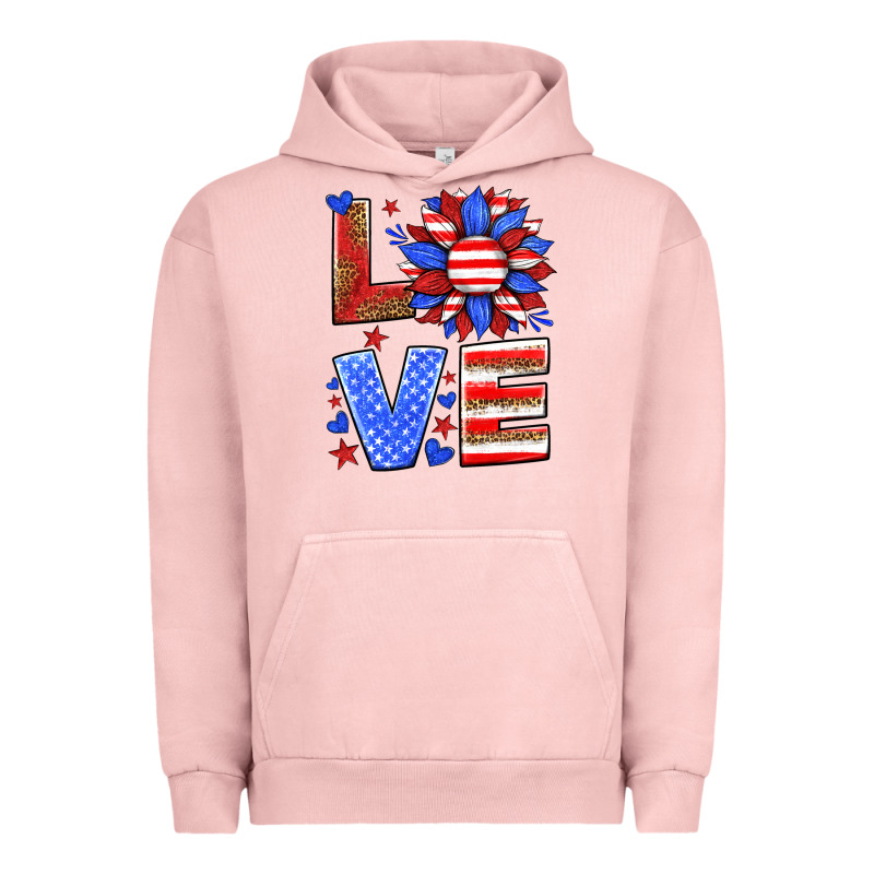 Love America Sunflower Urban Hoodie by HRA Design Shop | Teevron
