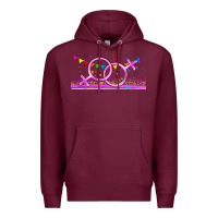 Burgundy lgbtq lesbian  libbey glass Premium Hoodie - HRA Design Shop