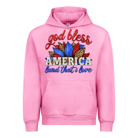 Fuchsia Pink god bless america land that i love Urban Hoodie - HRA Design Shop