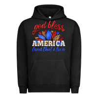 Pigment Black god bless america land that i love Urban Hoodie - HRA Design Shop