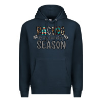 Navy Racing Is My Favorite Season Premium Hoodie - CowhideDigitalArt
