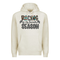 Oatmeal Heather Racing Is My Favorite Season Premium Hoodie - CowhideDigitalArt
