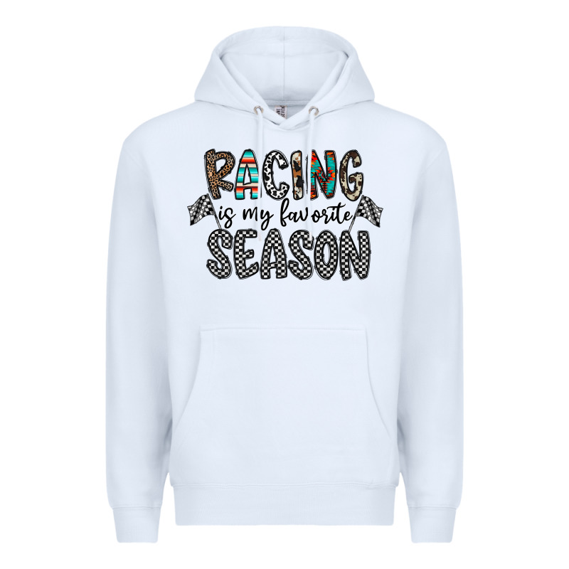 Racing Is My Favorite Season Premium Hoodie by CowhideDigitalArt | Teevron