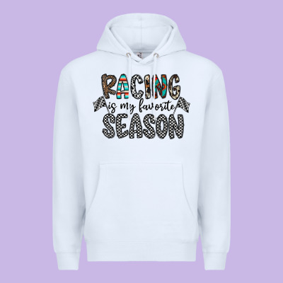 Racing Is My Favorite Season Premium Hoodie Designed By Cowhidedigitalart