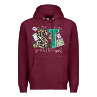 Burgundy speech therapist Premium Hoodie - AdoDesignShop